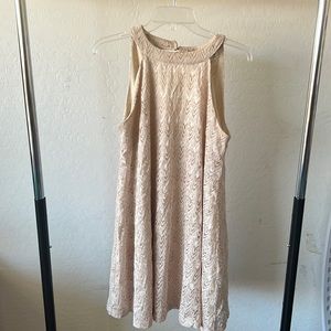 Sleeveless Cream Dress
